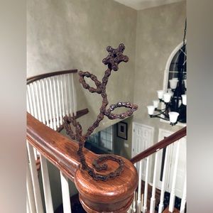 Bike Chain Flower Decor Sculpture
